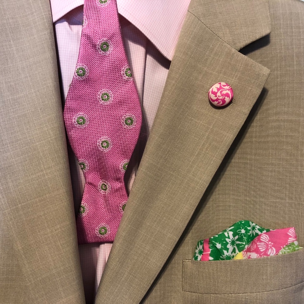 Luxury Lilly Pulitzer Fabric Pocket Square Set